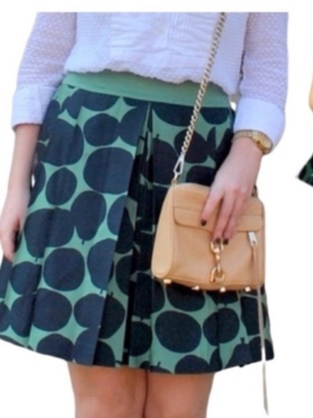 Juicy Couture silk Teal and Navy Polka Dot Circle Skirt
